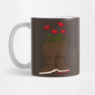 Poppies and Rain Boots Mug